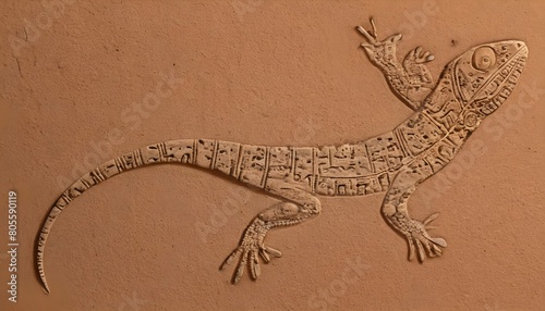 A Lizard With A Pattern Resembling Ancient Hierogl 2