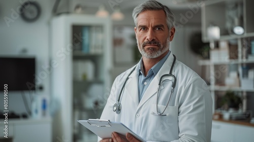 Man With Stethoscope Standing Arms Crossed