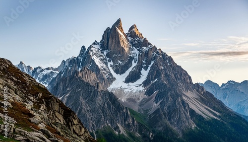 a mountain peak on a white background
