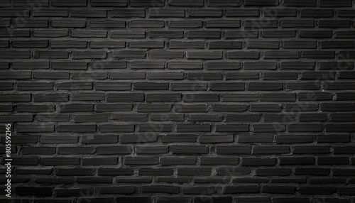 black brick wall for gloomy background design dark stonework texture