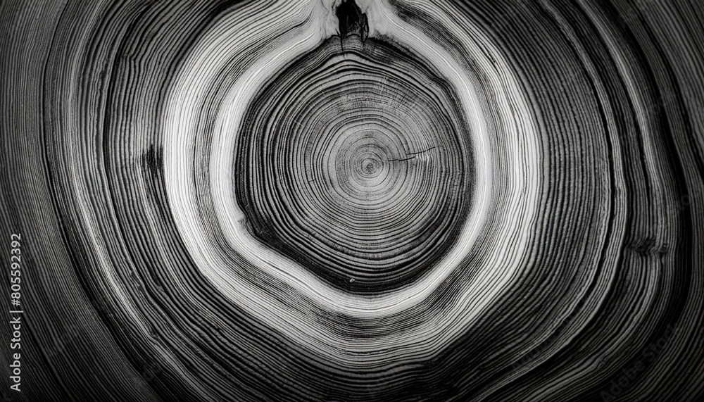 Dark Rings Texture black and white wood texture of tree rings from a log slice grayscale ...