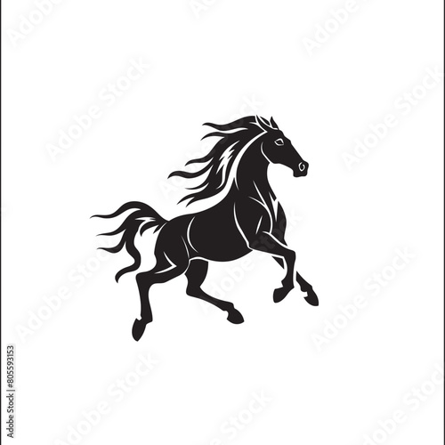 Horse and Rider Jumping Over Fence Vector Illustration of Skill