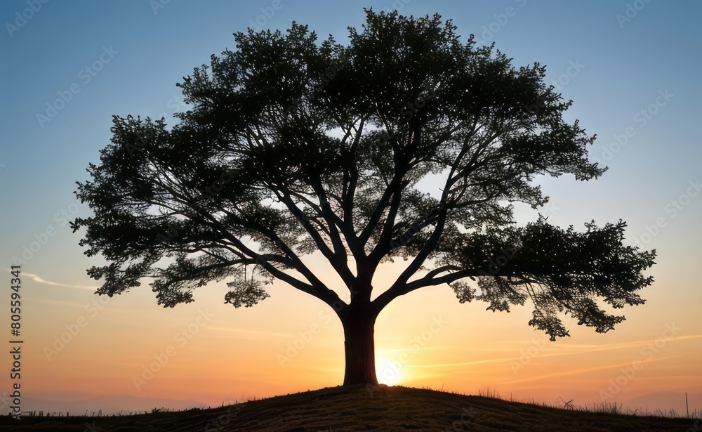 professional photograph of single tree in sunset professional photograph of single tree in sunset