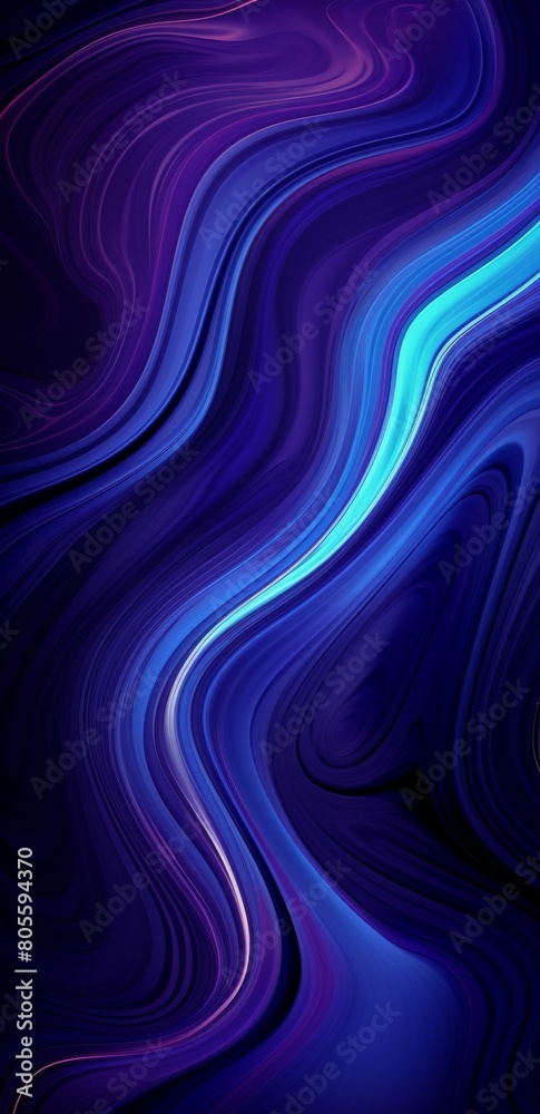 Fototapeta premium Blue and Purple Background With Wavy Lines