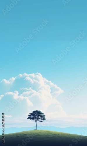 Lone Tree Atop Hill