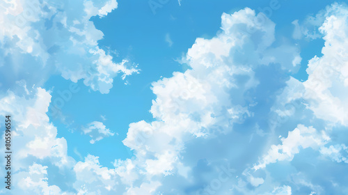 clouds in the blue sky