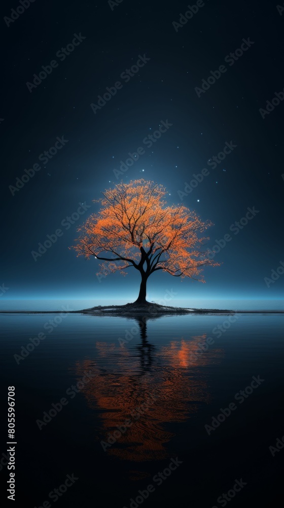 Lone Tree Rising From Water Lone Tree Rising From Water