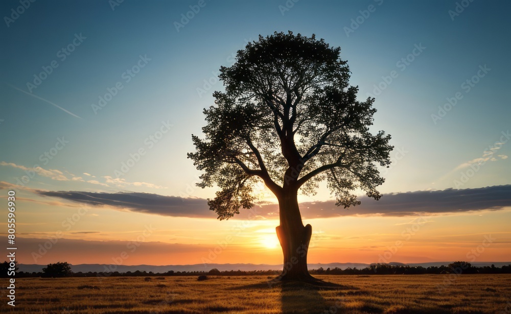 professional photograph of single tree in sunset professional photograph of single tree in sunset