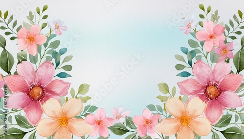 watercolor flower frame