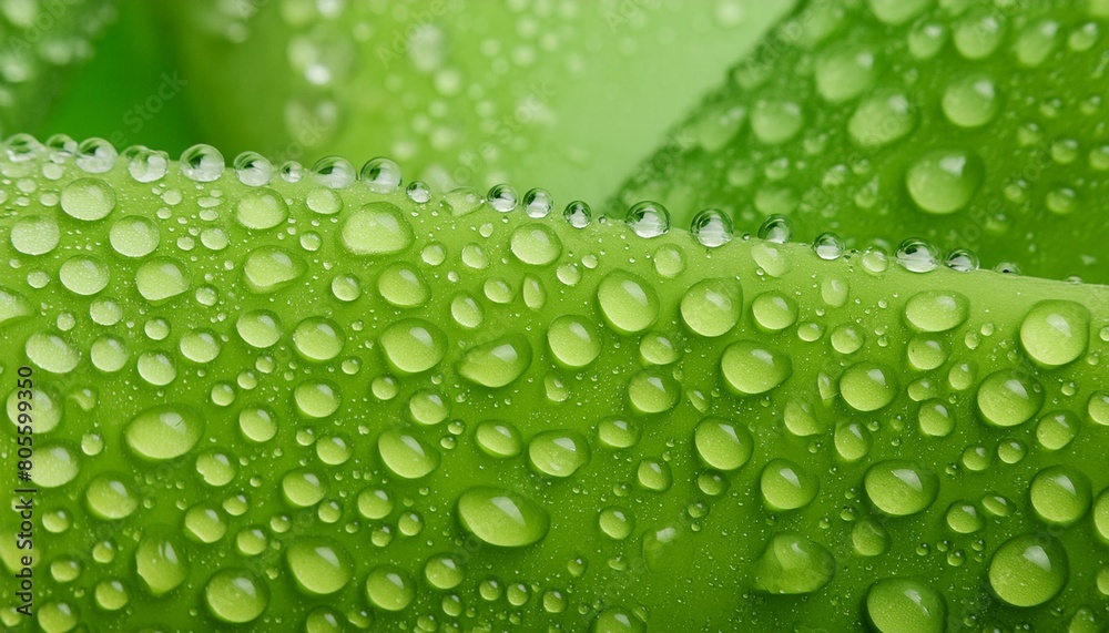 abstract green background with water drops