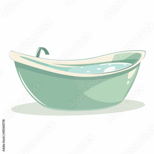 Bathtub in cartoon, doodle style. Image for t-shirt, web, mobile apps and ui. Isolated 2d vector illustration in logo, icon, sketch style, Eps 10. AI Generative