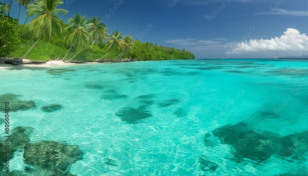 Tropical paradise with crystal clear waters Tropical paradise with crystal clear waters