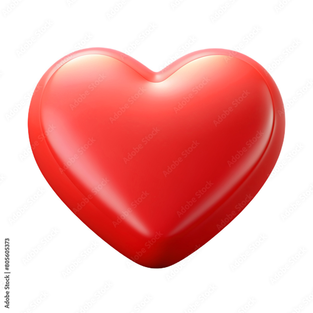 3D red heart with transparent background 3D red heart with transparent background