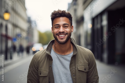 A man with a beard and a green jacket is smiling © MediaRaw