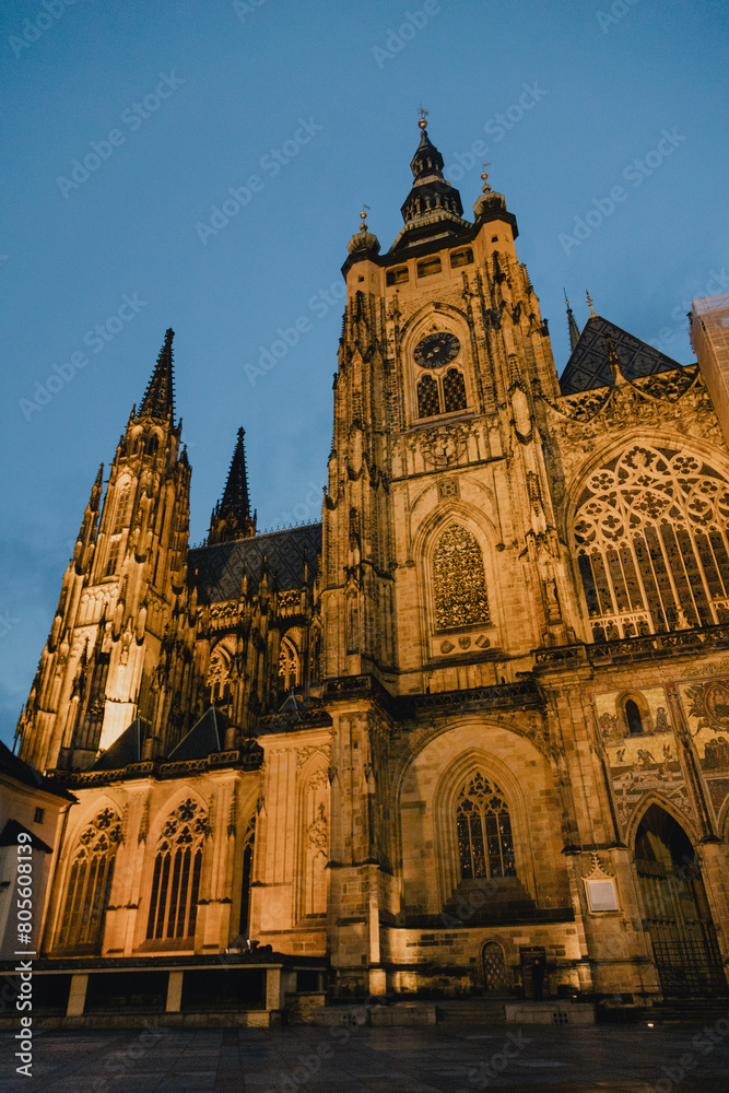 Fototapeta premium Prague Castle at Night Cezch republic