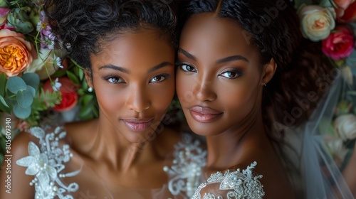 Two Young Girls Posing for a Picture
