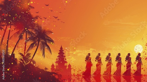 Group of People Standing in Front of Sunset
