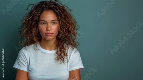 Close Up of Person With Curly Hair