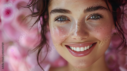 Close Up of a Woman With Freckles on Her Face