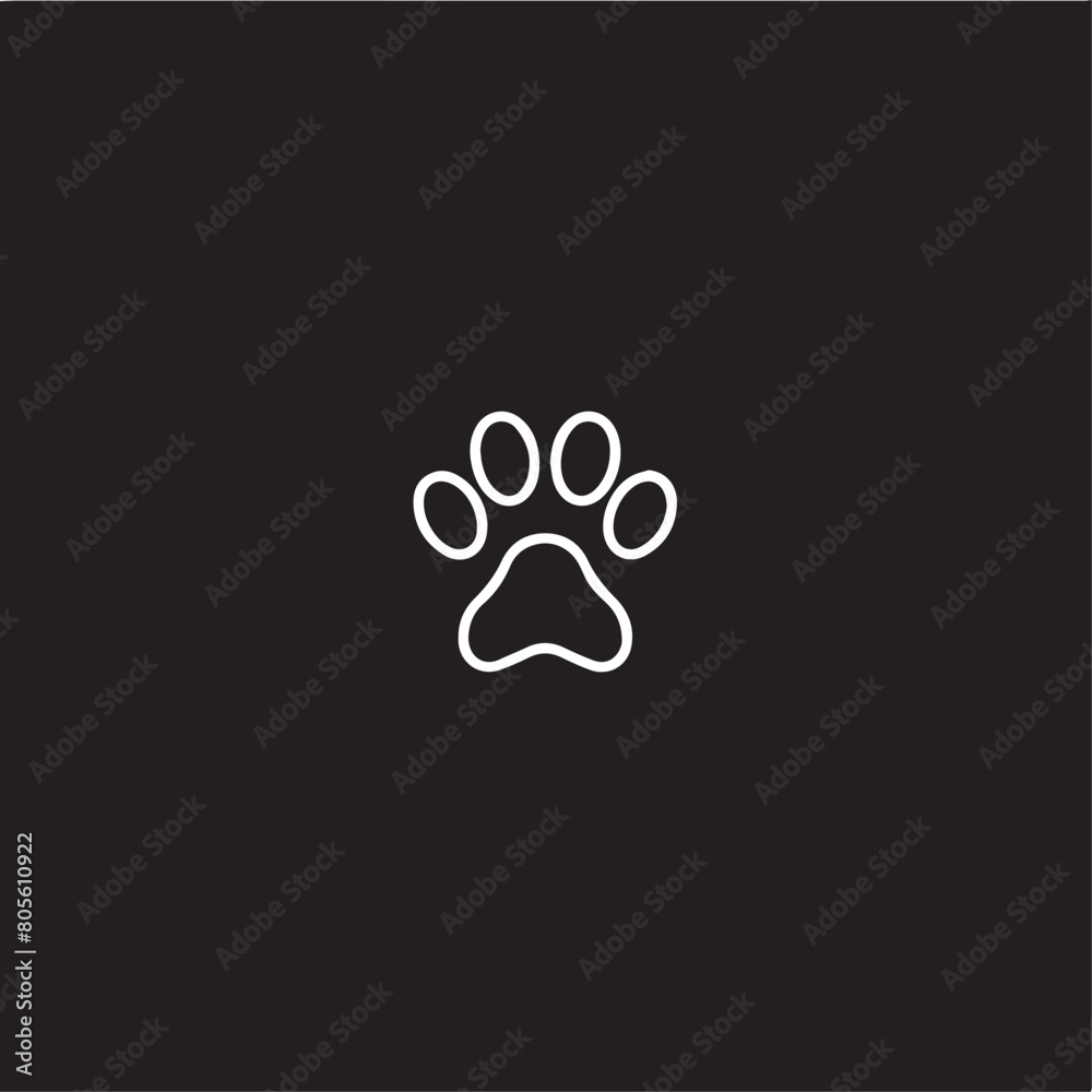 Paw pet in cartoon, doodle style . Image for t-shirt, web, mobile apps and ui. Isolated 2d vector illustration in logo, icon, sketch style, Eps 10, black and white. AI Generative Paw pet in cartoon, doodle style . Image for t-shirt, web, mobile apps and ui. Isolated 2d vector illustration in logo, icon, sketch style, Eps 10, black and white. AI Generative