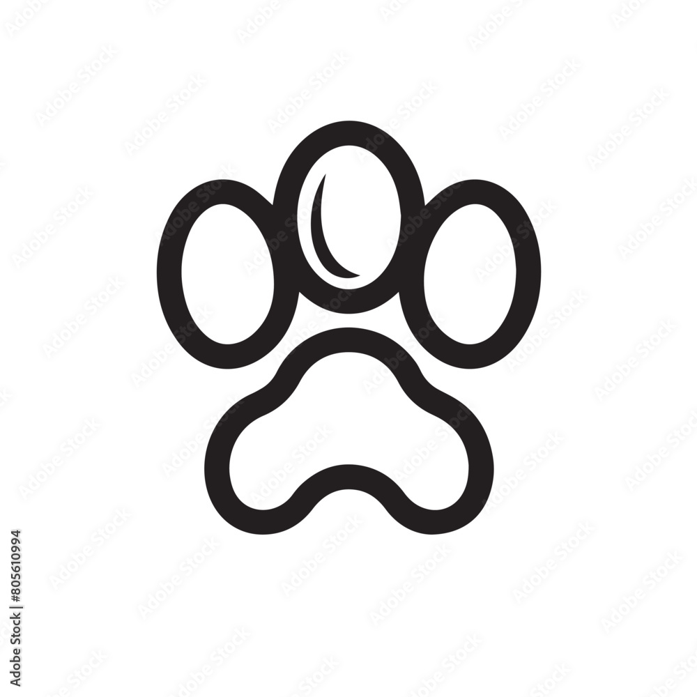 Paw pet in cartoon, doodle style . Image for t-shirt, web, mobile apps and ui. Isolated 2d vector illustration in logo, icon, sketch style, Eps 10, black and white. AI Generative Paw pet in cartoon, doodle style . Image for t-shirt, web, mobile apps and ui. Isolated 2d vector illustration in logo, icon, sketch style, Eps 10, black and white. AI Generative