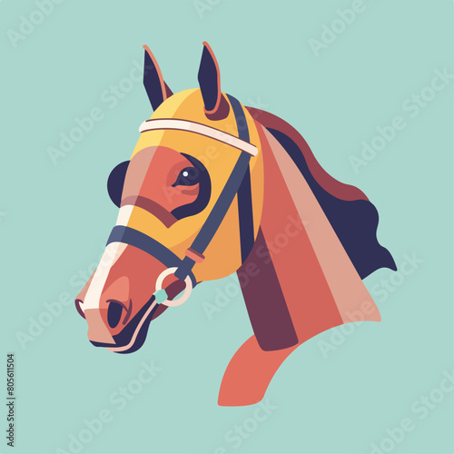 Horse and jockey in cartoon, doodle style. Image for t-shirt, web, mobile apps and ui. Isolated 2d vector illustration in logo, icon, sketch style, Eps 10. AI Generative