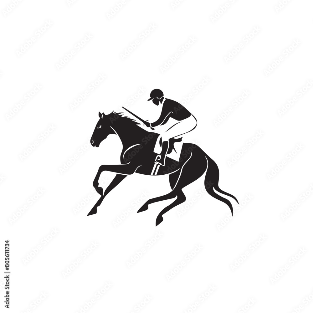 Horse and jockey in cartoon, doodle style. Image for t-shirt, web, mobile apps and ui. Isolated 2d vector illustration in logo, icon, sketch style, Eps 10. AI Generative Horse and jockey in cartoon, doodle style. Image for t-shirt, web, mobile apps and ui. Isolated 2d vector illustration in logo, icon, sketch style, Eps 10. AI Generative