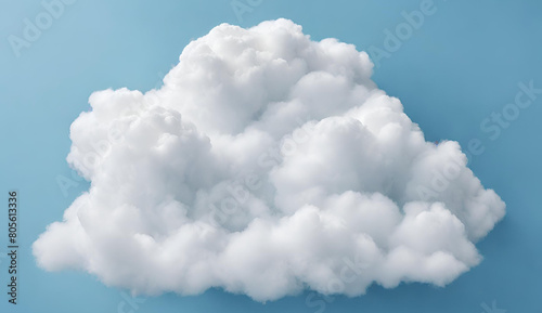 White Clouds Isolated on Blue Studio Background Fluffy Cloud, Nature sky cloudscape blue day weather white clouds cloudy beauty fluffy heaven air light sunlight