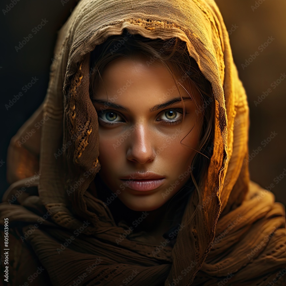Mysterious woman in yellow scarf Mysterious woman in yellow scarf