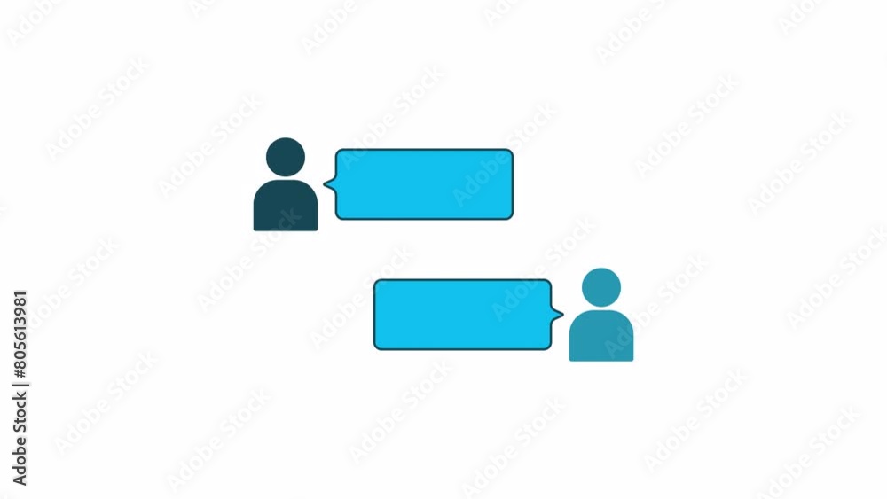 Chat bubbles people communication concept with blank message for custom text. 4k Videos Chat bubbles people communication concept with blank message for custom text. 4k Videos