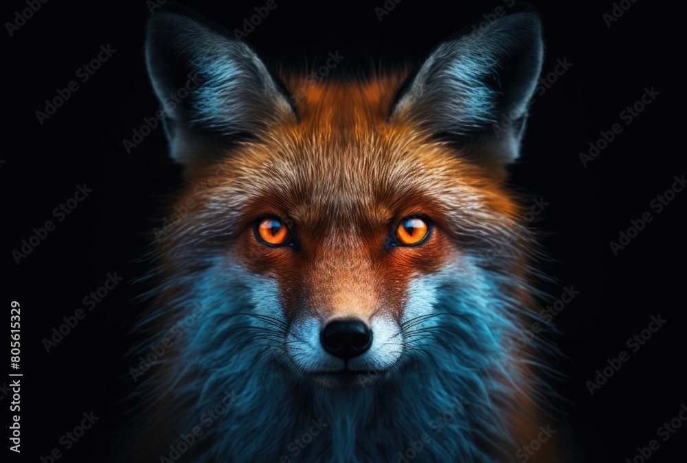Captivating close-up of a majestic red fox Captivating close-up of a majestic red fox