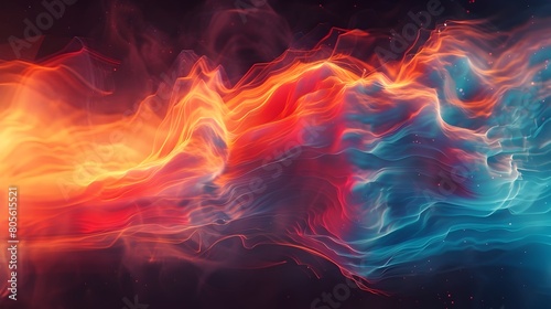 Colorful and futuristic smoke effect image