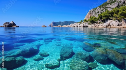 Stunning turquoise waters and rocky coastline