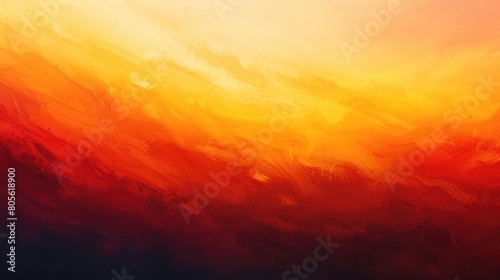 An abstract background with red and yellow as sunset view in clear sky. Yellow  orange red abstract background with gradient color with painting vibrant watercolor brush. Twilight sky. AIG42.