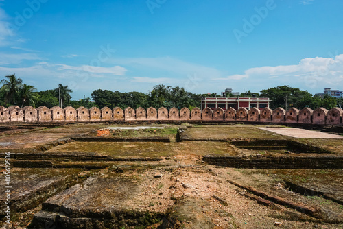 A landscape view of the Idrakpur Fort (Mughal Architecture) photo