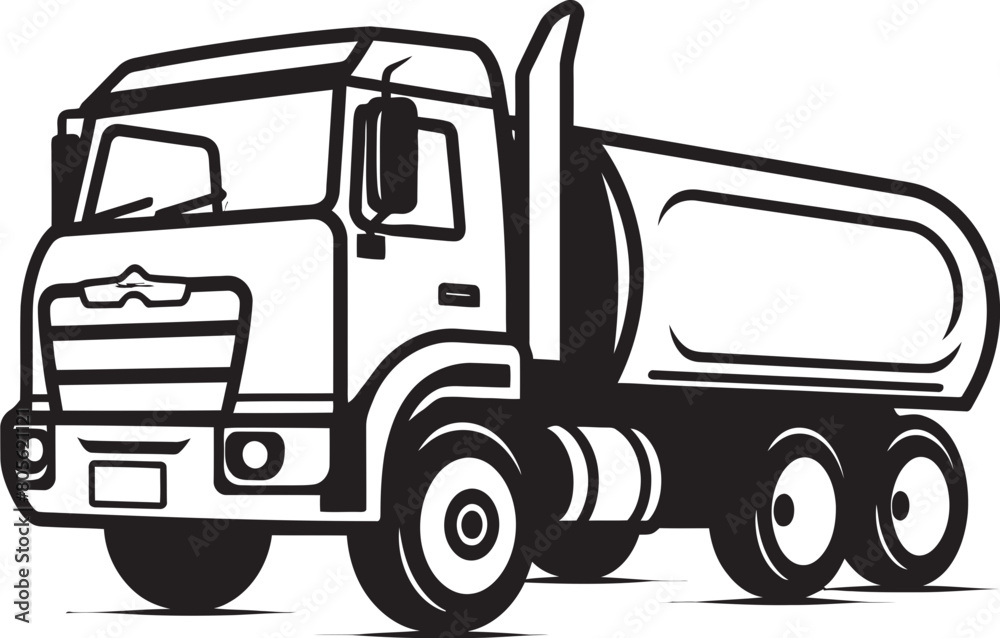 Retro Milk Transport Truck Vector Illustration with Wooden Barn