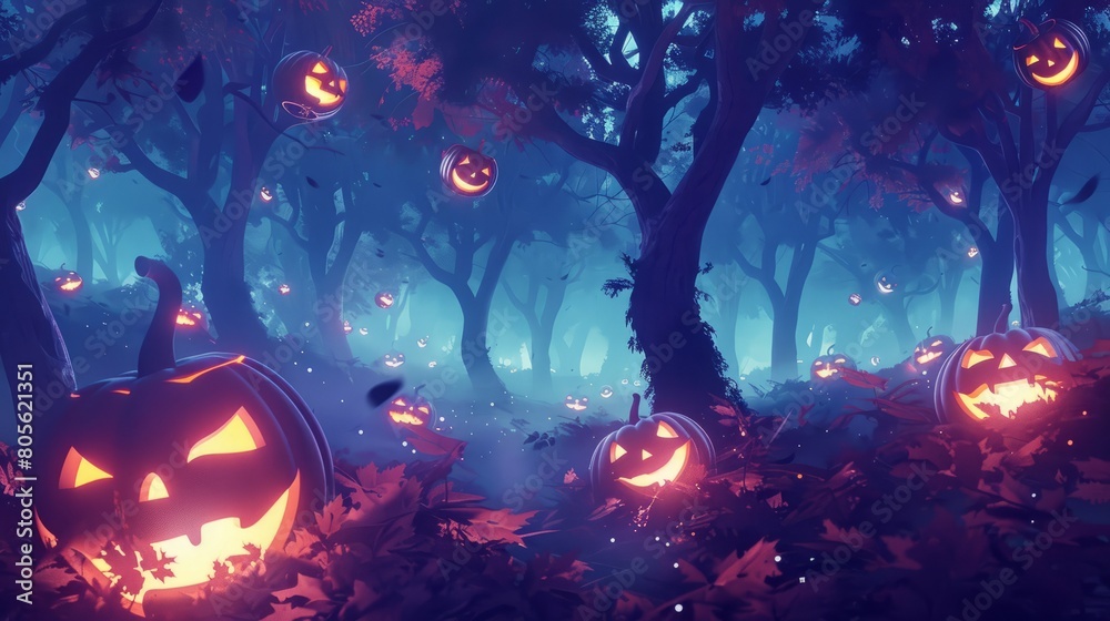 Enchanted Forest Jack-o'-Lanterns