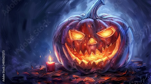 Sinister Laughing Jack-o'-Lantern