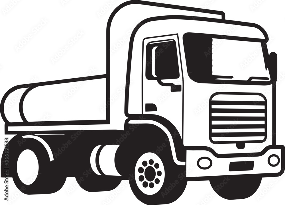 Iconic Milk Transport Truck Vector Graphic