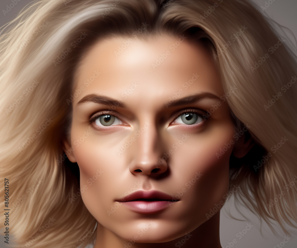 Close-up portrait of a girl of European appearance
