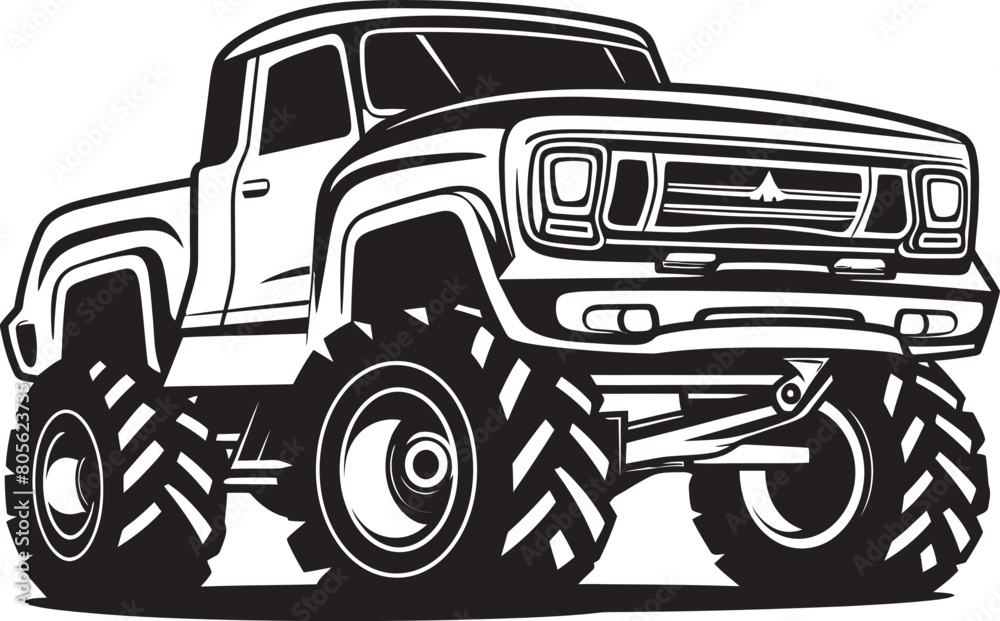 Thrilling Monster Truck Vector Graphics for Print and Web