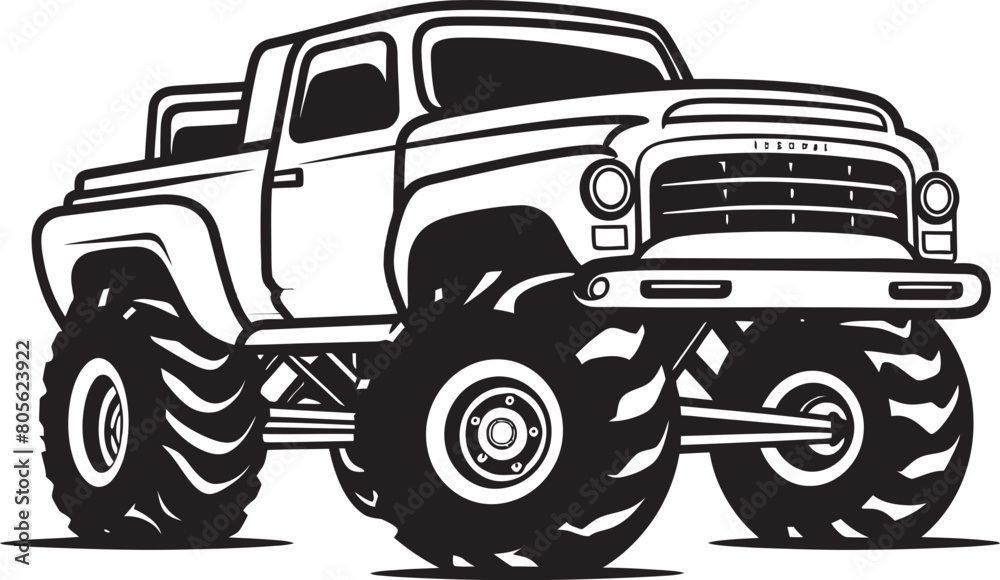 Dynamic Monster Truck Vector Design