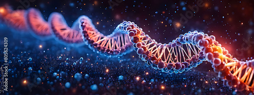  DNA gene background science helix cell genetic medical biotechnology biology bio. Technology gene DNA abstract molecule medicine blue 3D background research digital futuristic human concept health 