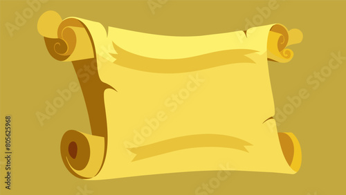 A scroll made of faded yellowed parchment its edges frayed with age bearing the wisdom of ancient Stoic philosophers.. Vector illustration