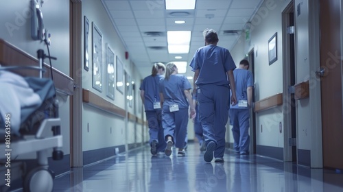 Emergency Rush: Healthcare Workers on the Move to the ER