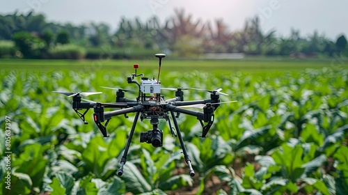 Agrotech Revolution: Agricultural scientist implementing cutting-edge methods and tools to enhance crop yield.