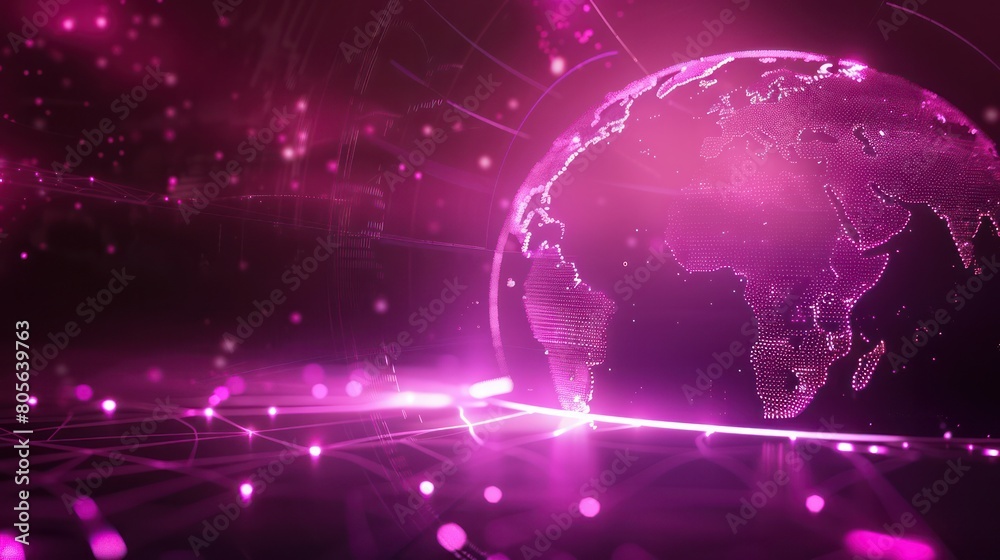 Obraz premium Illustration of Global Space Representing World's Event