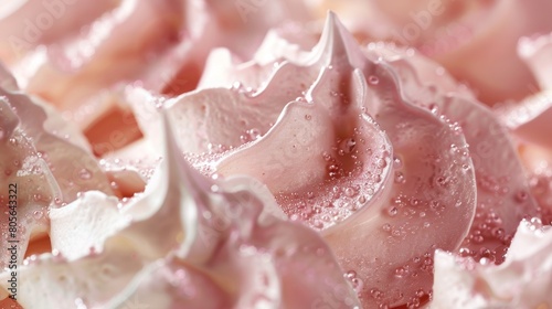 A delicate meringue kissed with a rosewater flavor representing the delicate nature of neutrinos and their interactions. photo