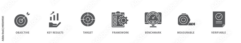 OKR icon packs for your design digital and printing of objective, key results, target, framework, benchmark, measurable, and verifiable icon live stroke and easy to edit OKR icon packs for your design digital and printing of objective, key results, target, framework, benchmark, measurable, and verifiable icon live stroke and easy to edit
