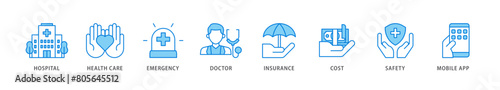 Wallpaper Mural Medical care icon packs for your design digital and printing of hospital, health care, emergency, doctor, insurance, cost, safety, mobile app icon live stroke and easy to edit  Torontodigital.ca